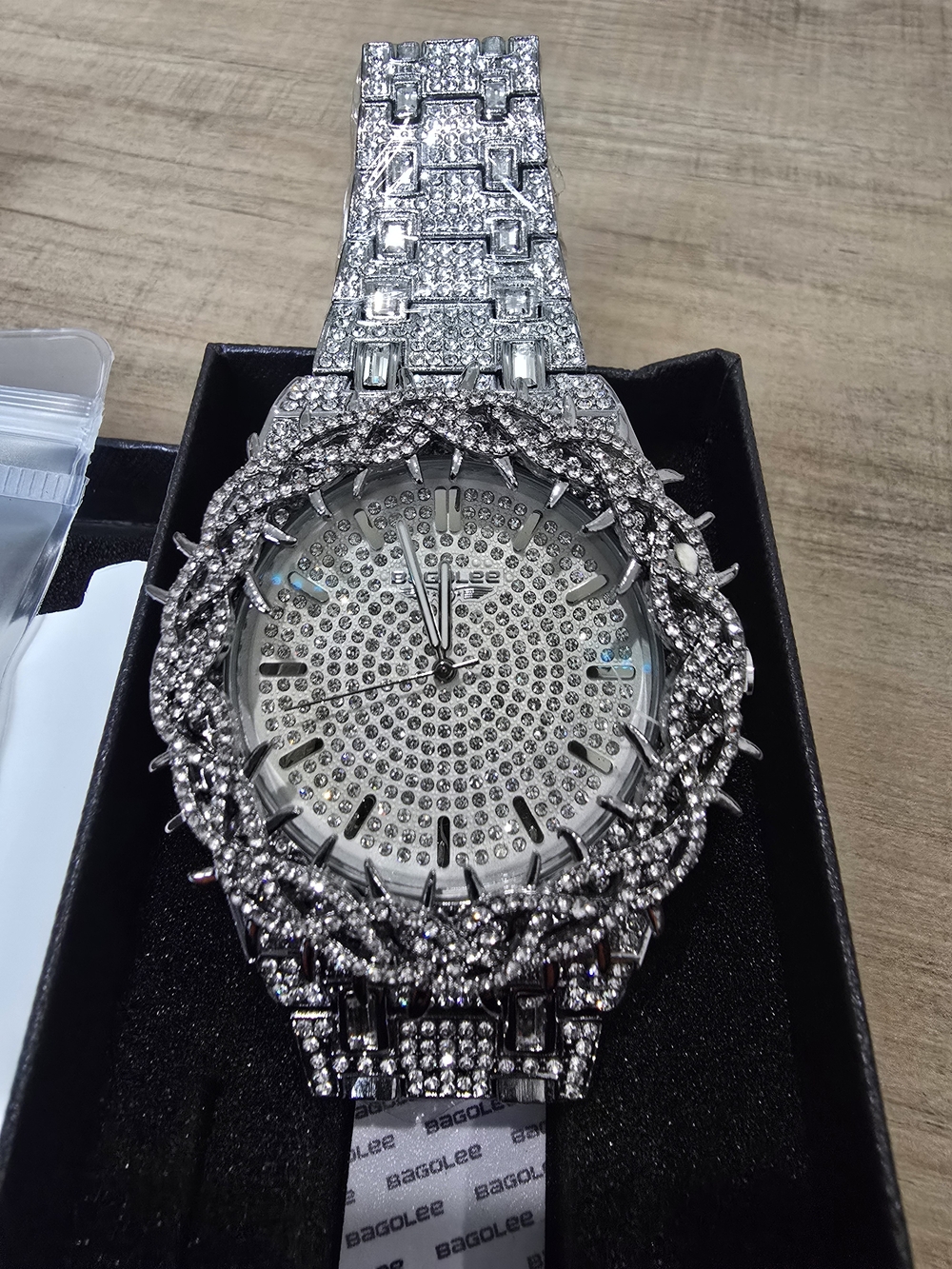 Silver Crystal Men's Dress Watch - Silver